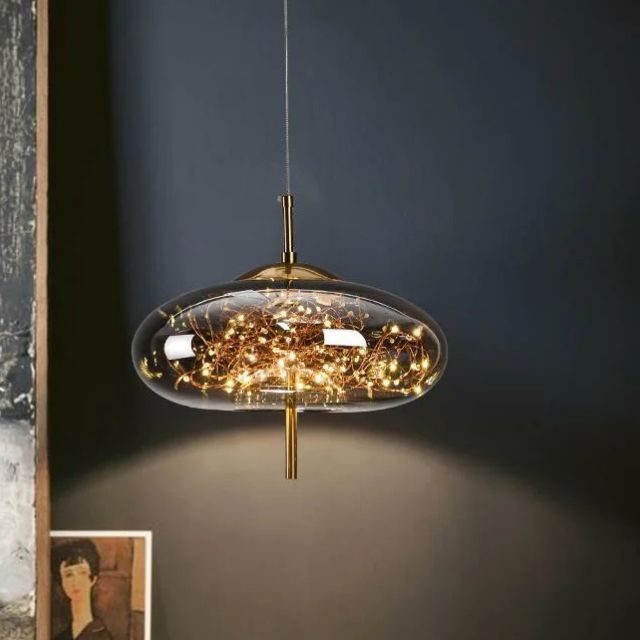 Moderna glas LED pendellampor