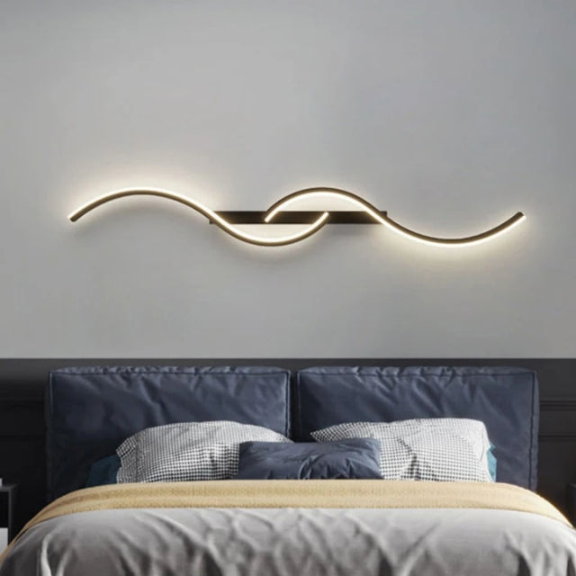 Elegant wave - modern dimbar LED-vägglampa