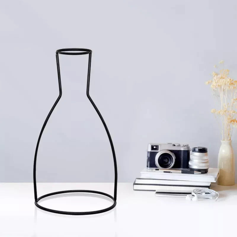 Ivy moderna geometriska glasvaser med metallramar