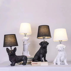 DogArtGleam - Art Deco bordslampa Puppy