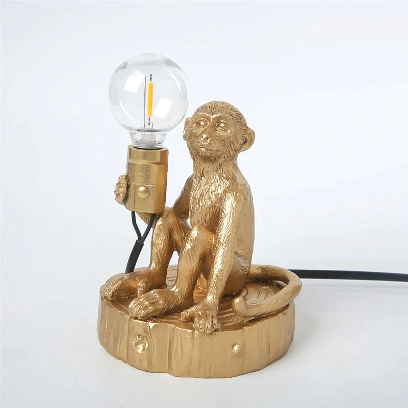 RetroPrimate - Retro bordslampa med apa