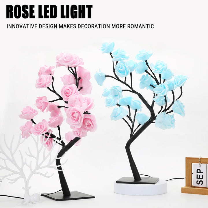 PetalRadiance - Lampa med rosblommigt träd